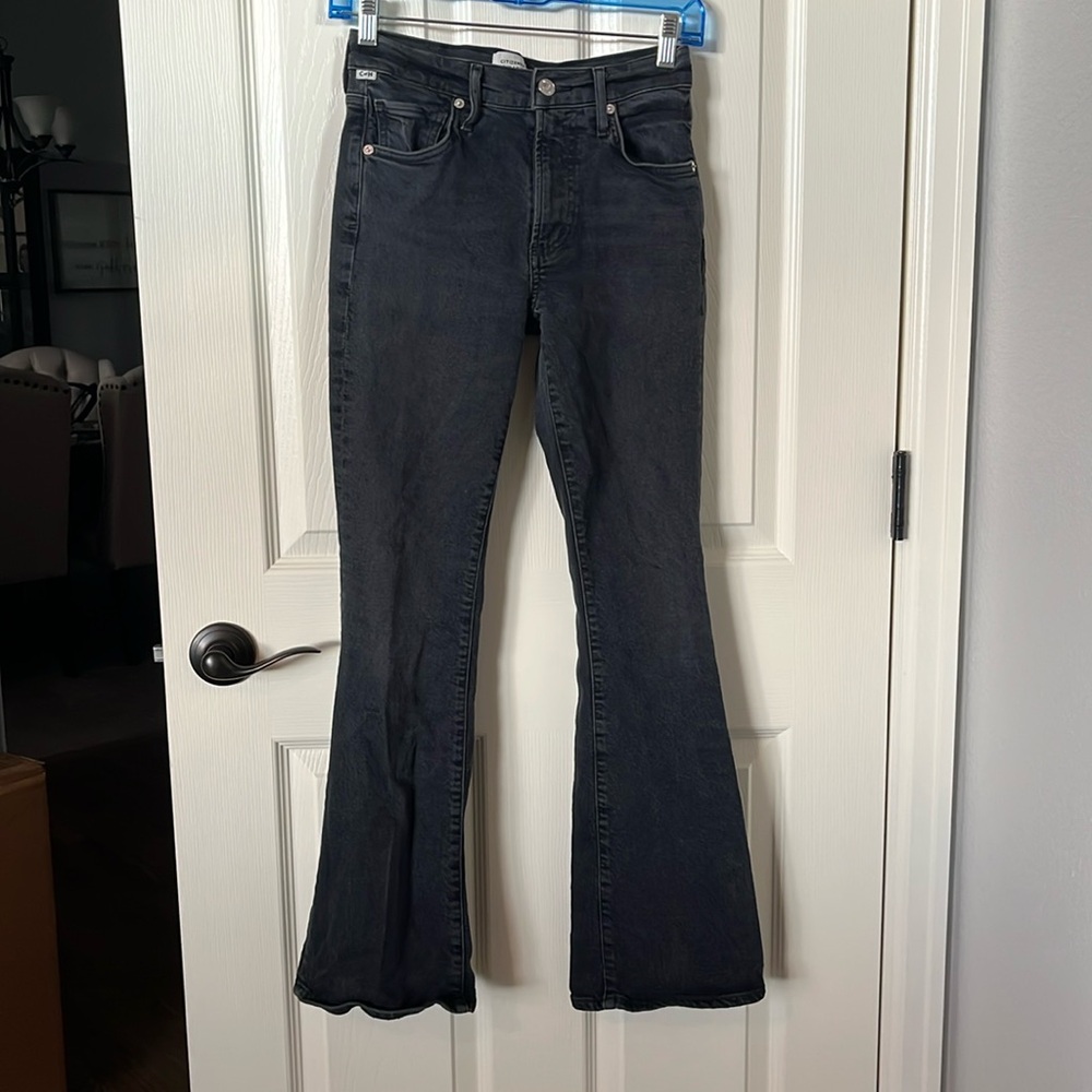 Citizens of Humanity Women’s Slim Bootcut Black Ink Washed Jeans Size 24